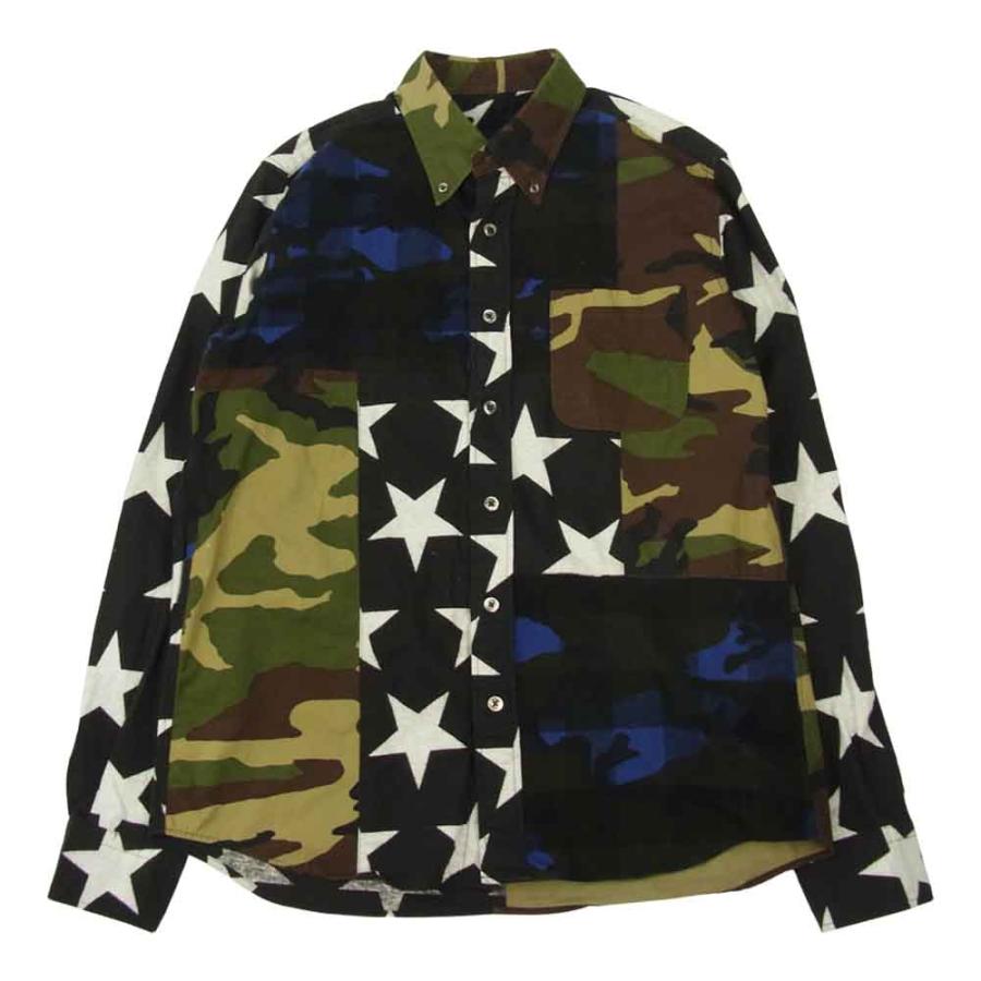 SOPHNET. ソフネット SOPH-156016 MULTI MIX FLANNEL B.D SHIRT マルチ 
