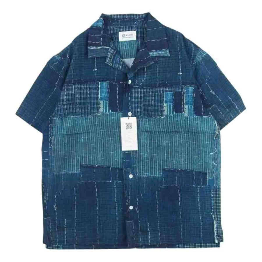 クオン KUON 2101-SH0517 Boro Hawaiian Shirt 襤褸 ボロ ファブリック 