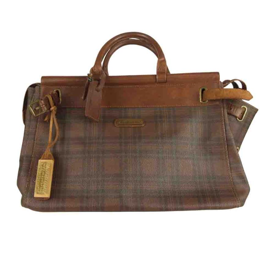 POLO RALPH LAUREN ポロ・ラルフローレン レザー 切替 チェック  