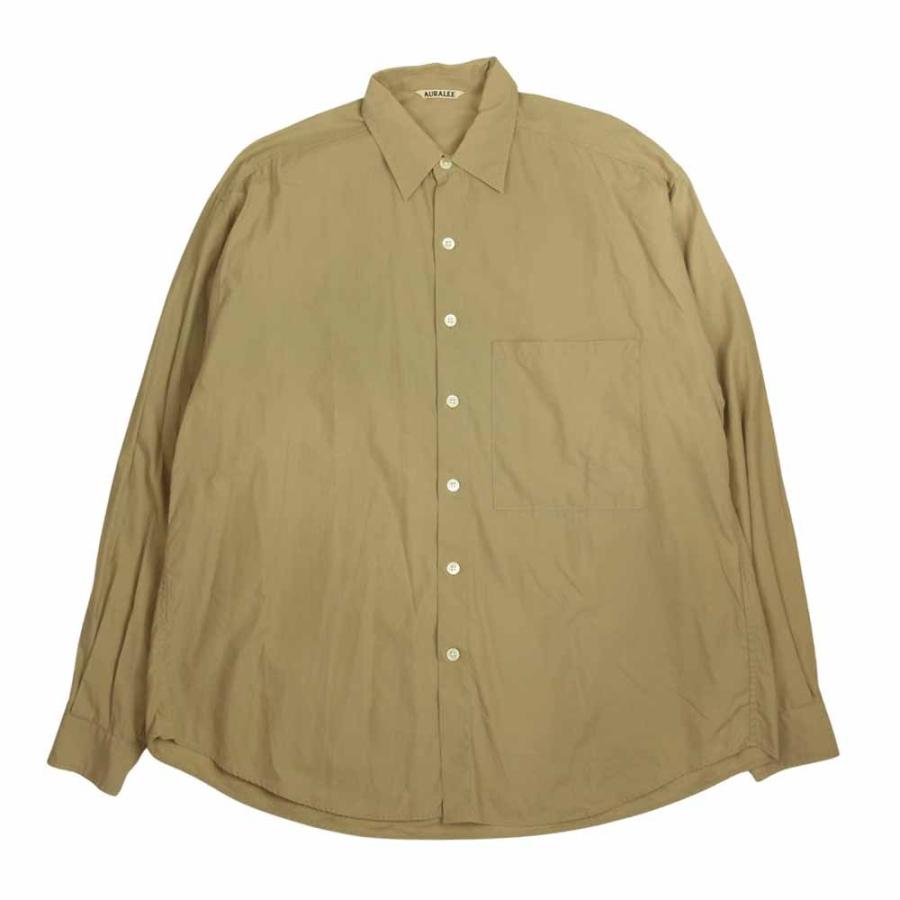 AURALEE オーラリー 18SS A8SS02TN WASHED FINX TWILL BIG SHIRTS 