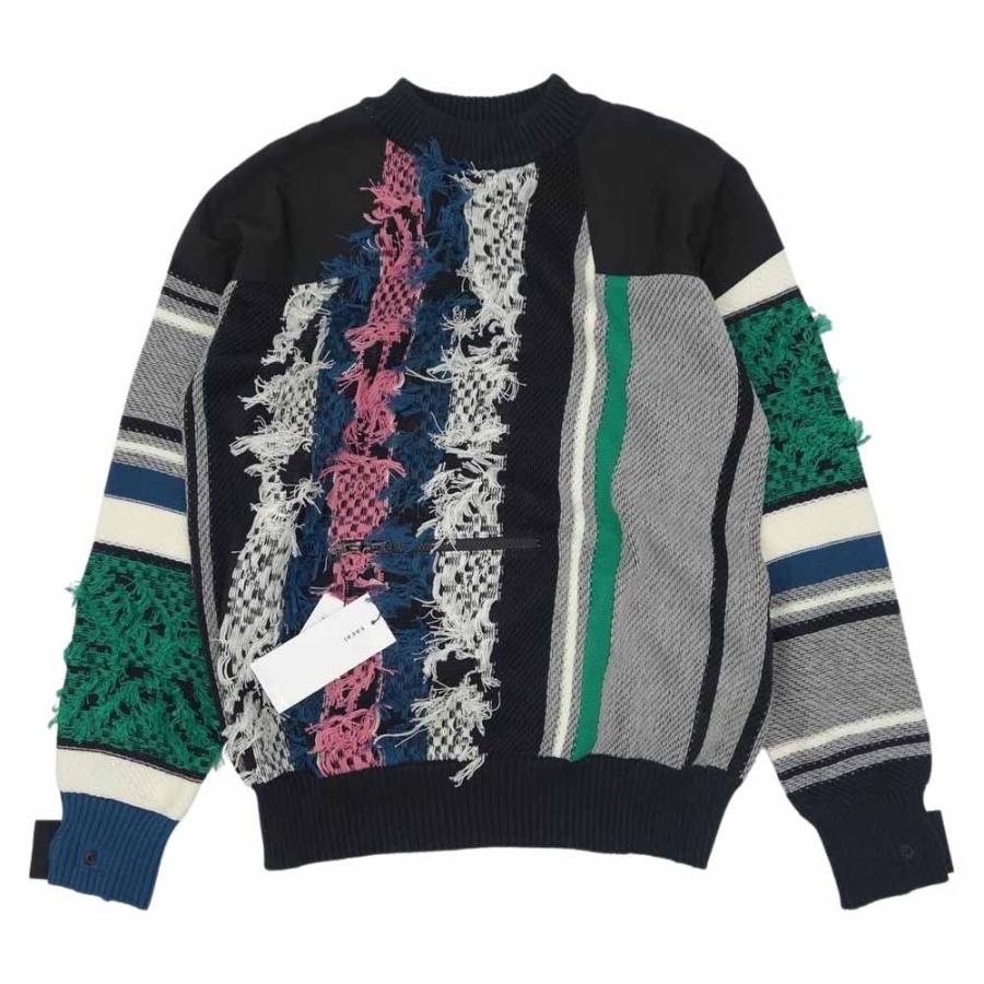 sacai Sacai サカイ 22SS 22-02749M Rug Jacquard Knit Pullover ラグ 