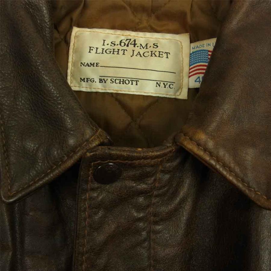 schott ショット USA製 G Flight Jacket フライト レザージャケット