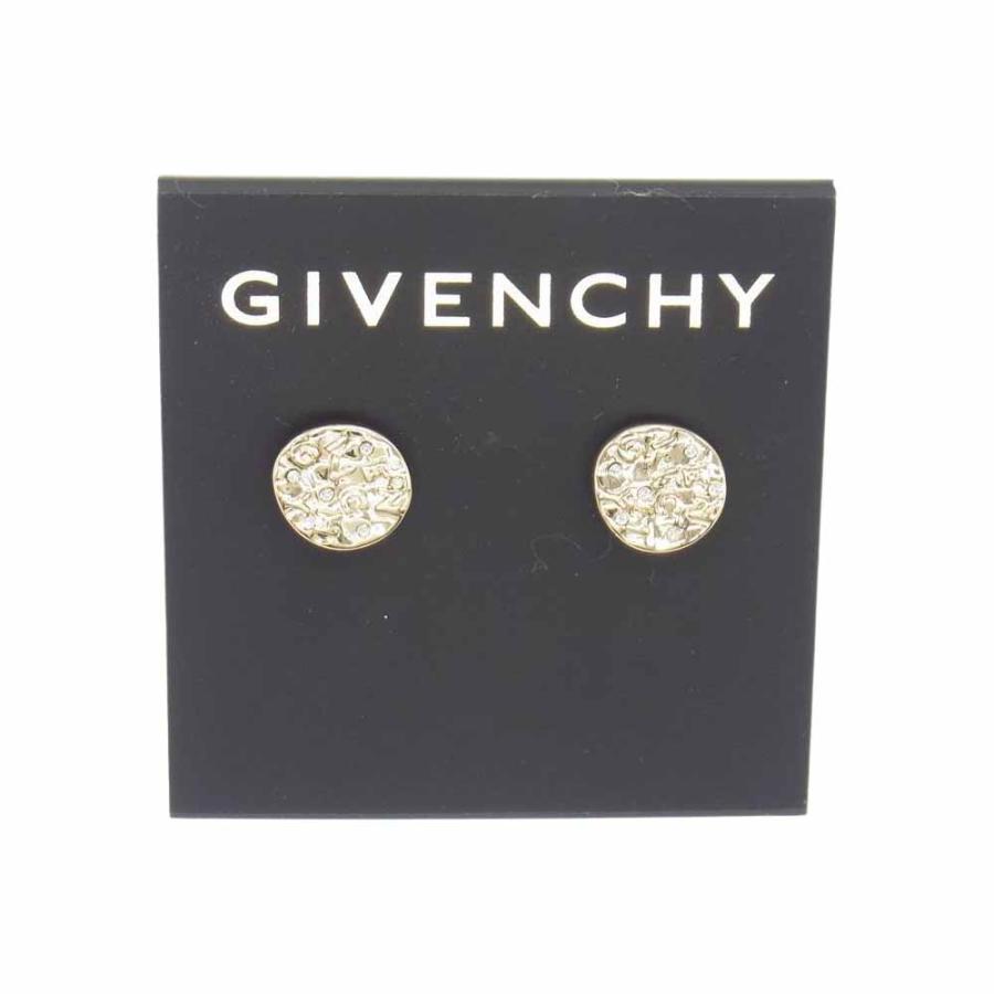 GIVENCHY ジバンシィ Pave Logo Coin Stud Earrings パヴェ ロゴ