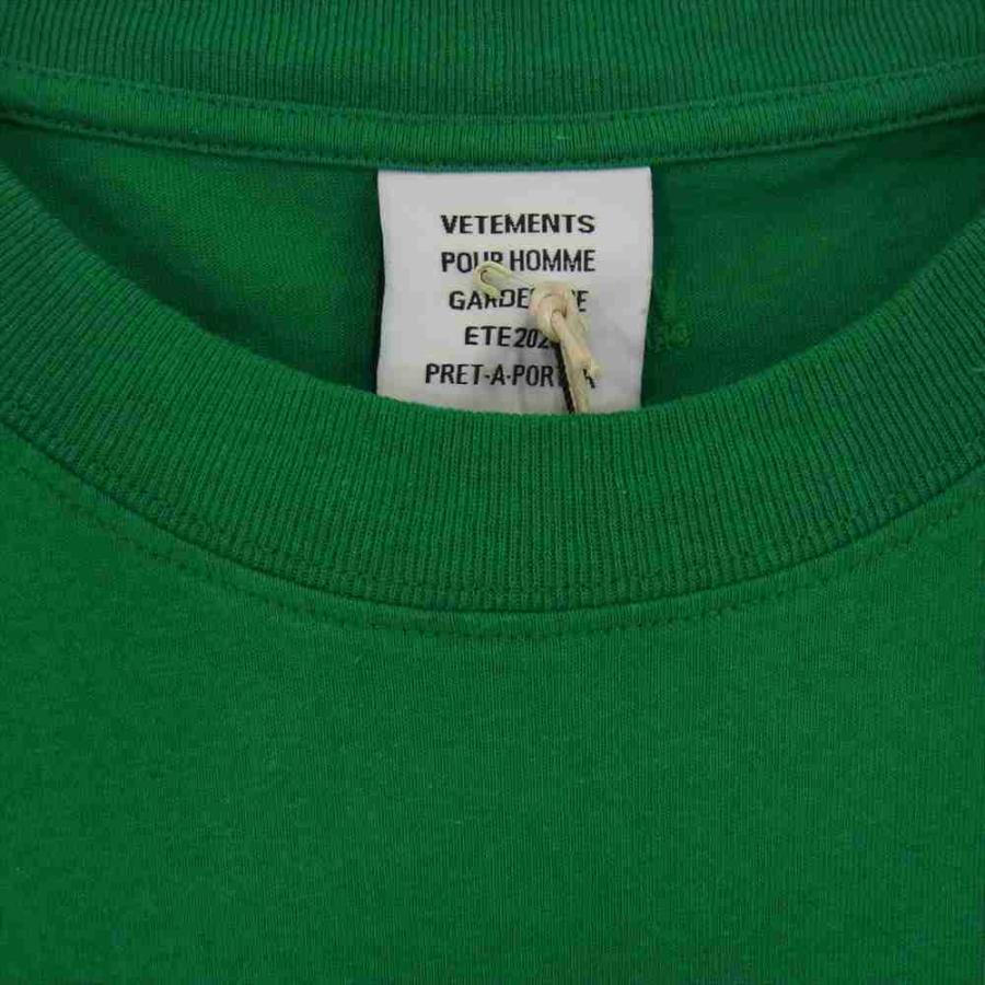 メール便指定可能 vetements ヴェトモン Green Code Jersey shirt