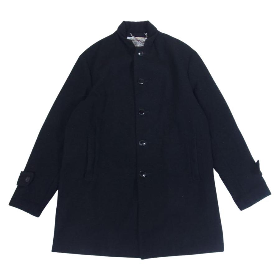 CALEE キャリー ウール 5ボタン シングル コート ブラック系 S【中古 