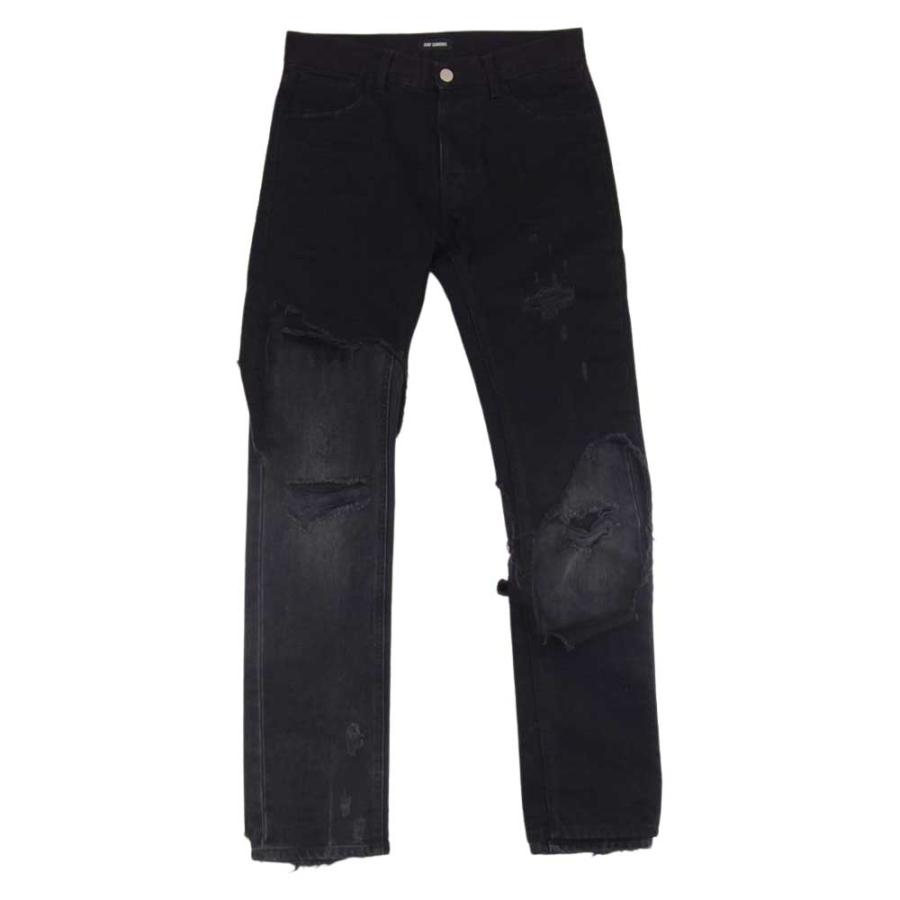 RAF SIMONS ラフシモンズ 19AW SLIM FIT DESTROYED RSパッチ 