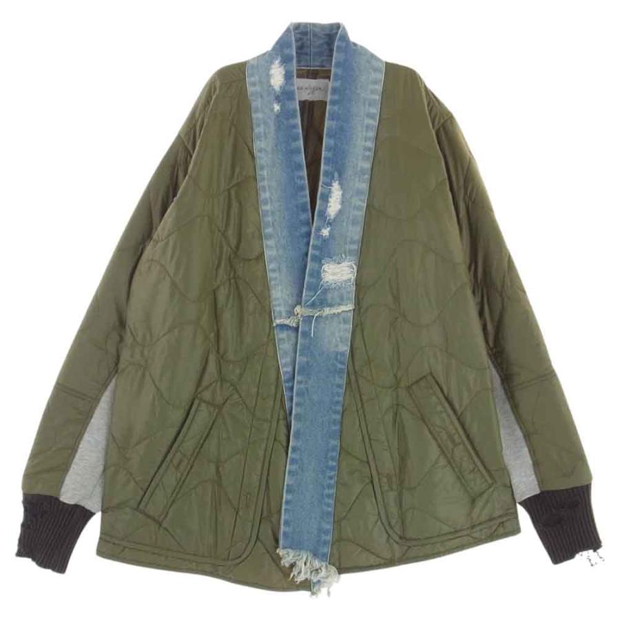 グレッグローレン GREG LAUREN ARMY LINER PUFFY KIMONO 再構築 