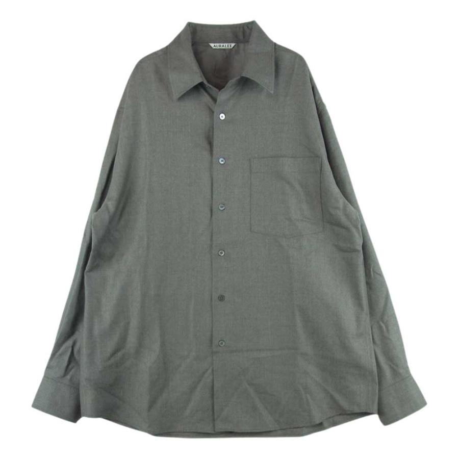 AURALEE オーラリー A22AS01OS SUPER LIGHT WOOL SHIRTS スーパー 
