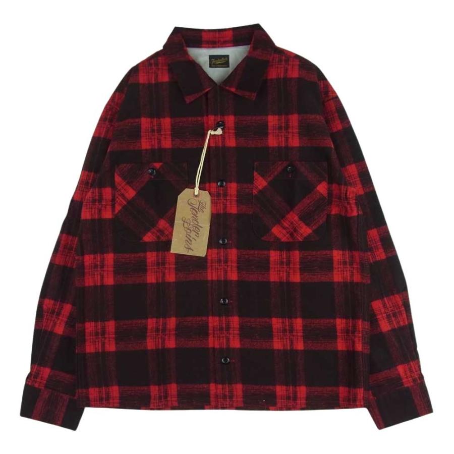 TENDERLOIN テンダーロイン T-PRINT FLANNEL CHECK SHT RED プリント 