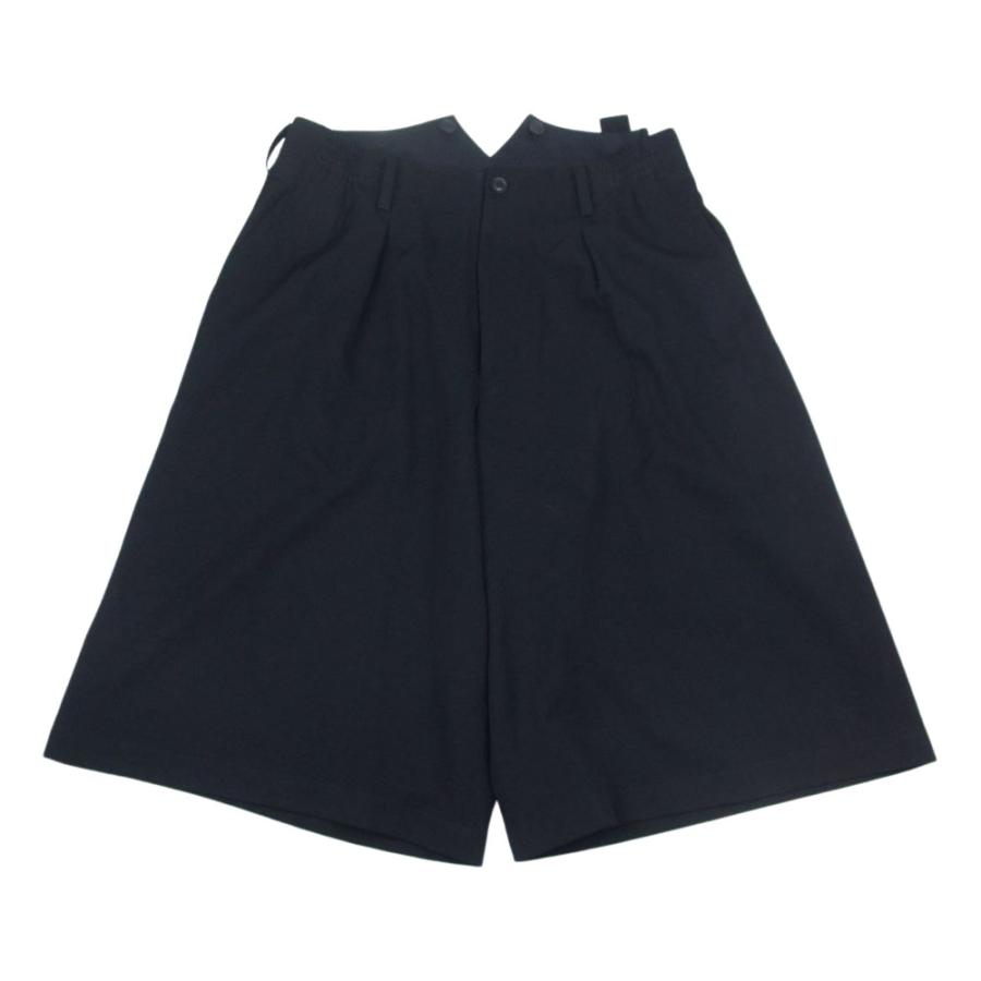 ヨウジヤマモトプールオム21AWウールギャバジン 1タックワイド ハーフ