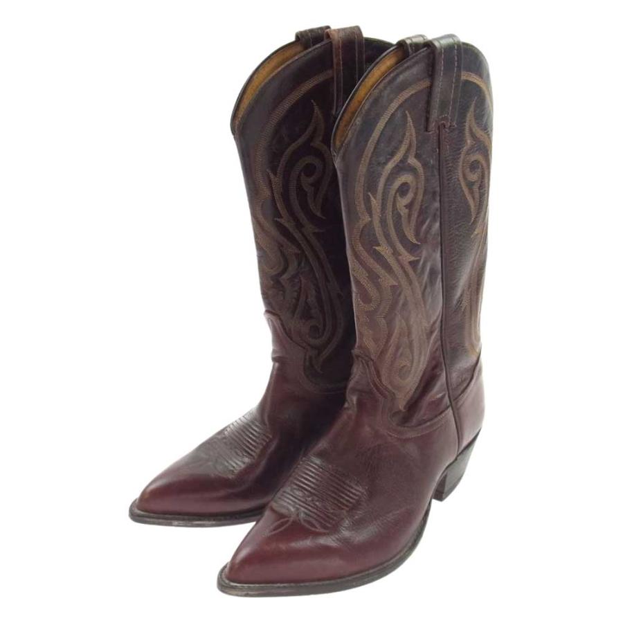 トニーラマ TONY LAMA ウエスタン ブーツ 茶系 ライトブラウン系【中古 