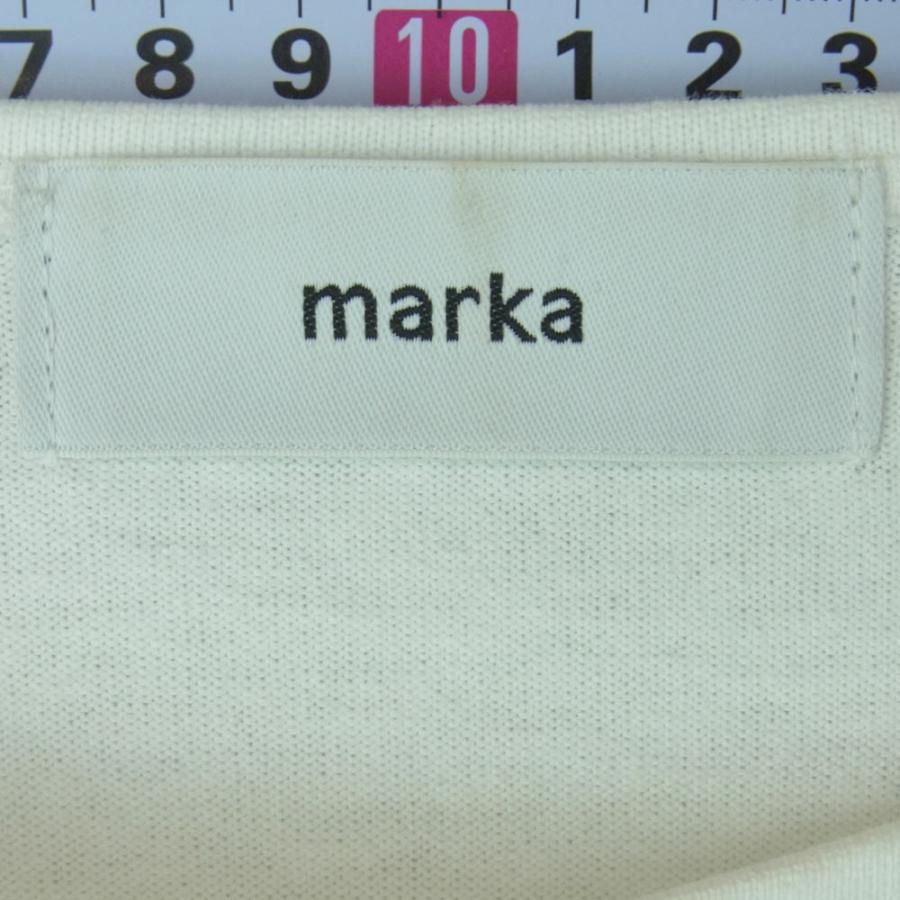 marka マーカ BASQUE SHIRT ORGANIC COTTON PANEL BORDER バスク ボーダー 長袖 Tシャツ ホワイト系 カーキ系 1【中古】｜brand-life｜04