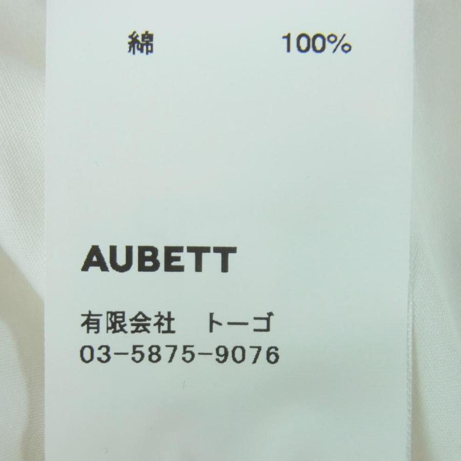 オーベット AUBETT 23SS 23-01-012 ヘビーブロード オーバーサイズ 長袖 シャツ コットン 日本製 ホワイト系 3【中古】｜brand-life｜06