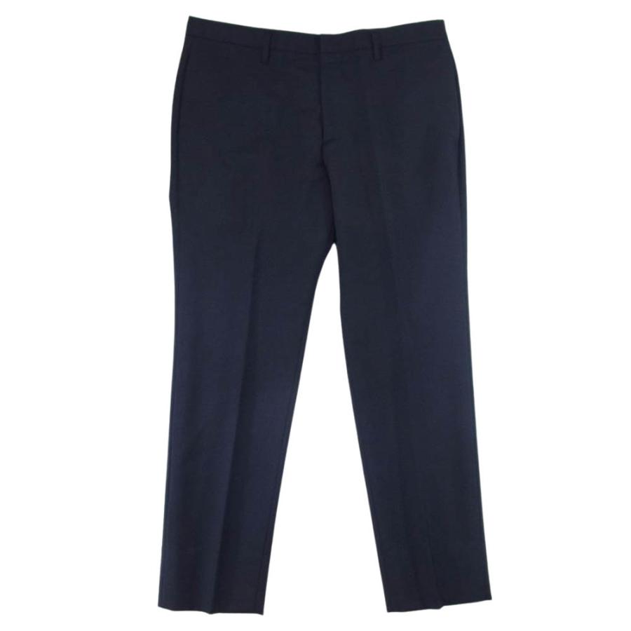 〓JIL SANDER〓 dark-NAVY WOOL スラックス パンツ