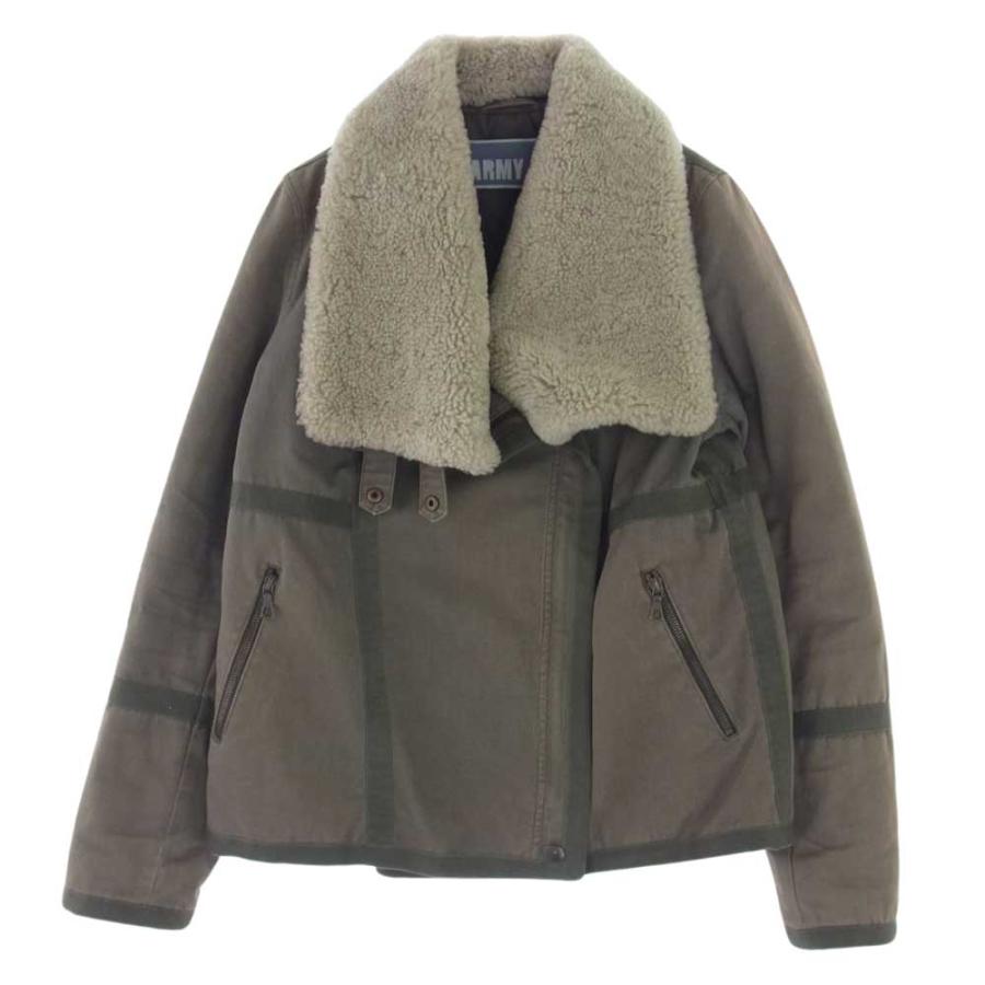 イヴサロモン YVESSALOMON 国内正規品 ARMY 1141363 ムートン 襟ボア 