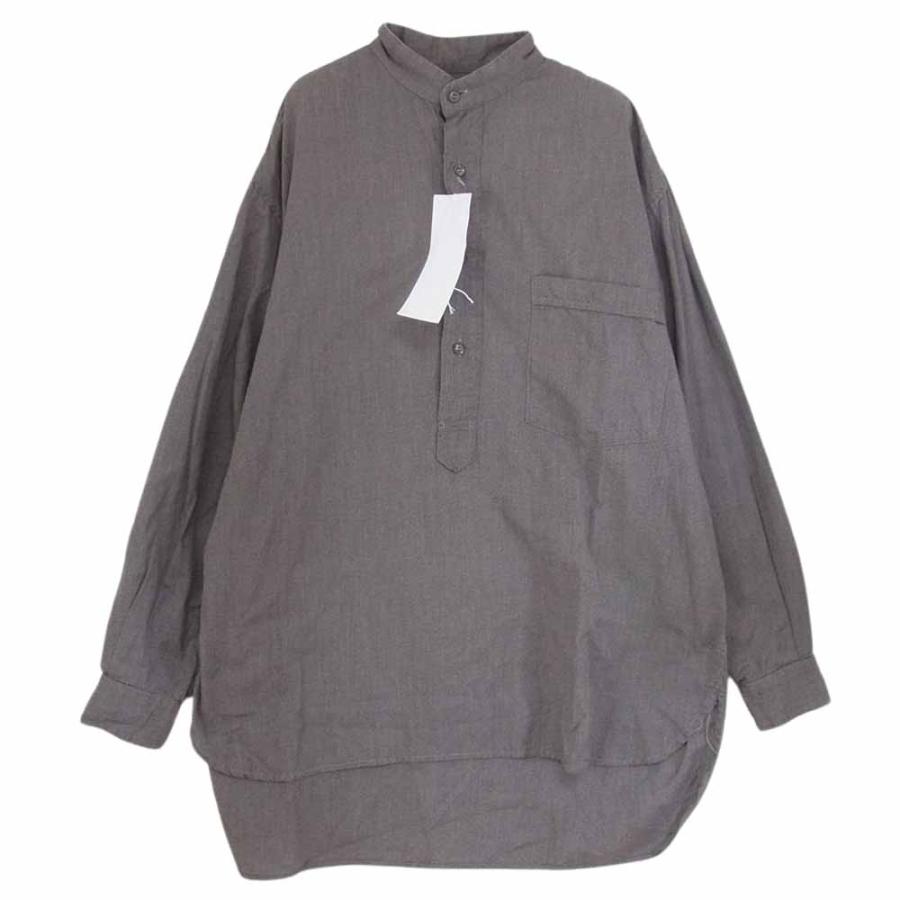 COMOLI コモリ 22SS V01-02006 ヨリ杢 プルオーバー シャツ グレー系 2 