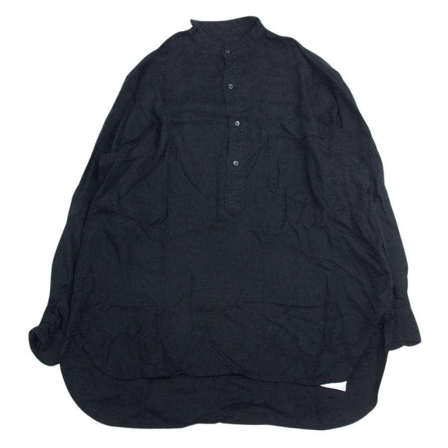 COMOLI コモリ 23SS X01-02017 リネンWクロス プルオーバー シャツ 