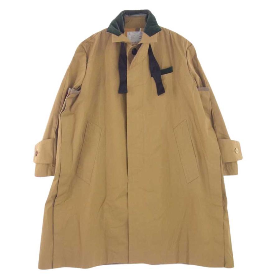 Sacai サカイ 20SS 20-02210M オーバーサイズ ステンカラー コート 