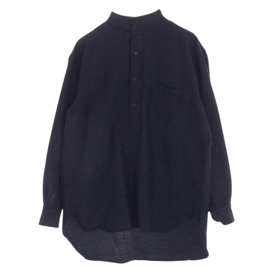 COMOLI コモリ 19AW Q03-02004 ウール シルク プルオーバー シャツ 