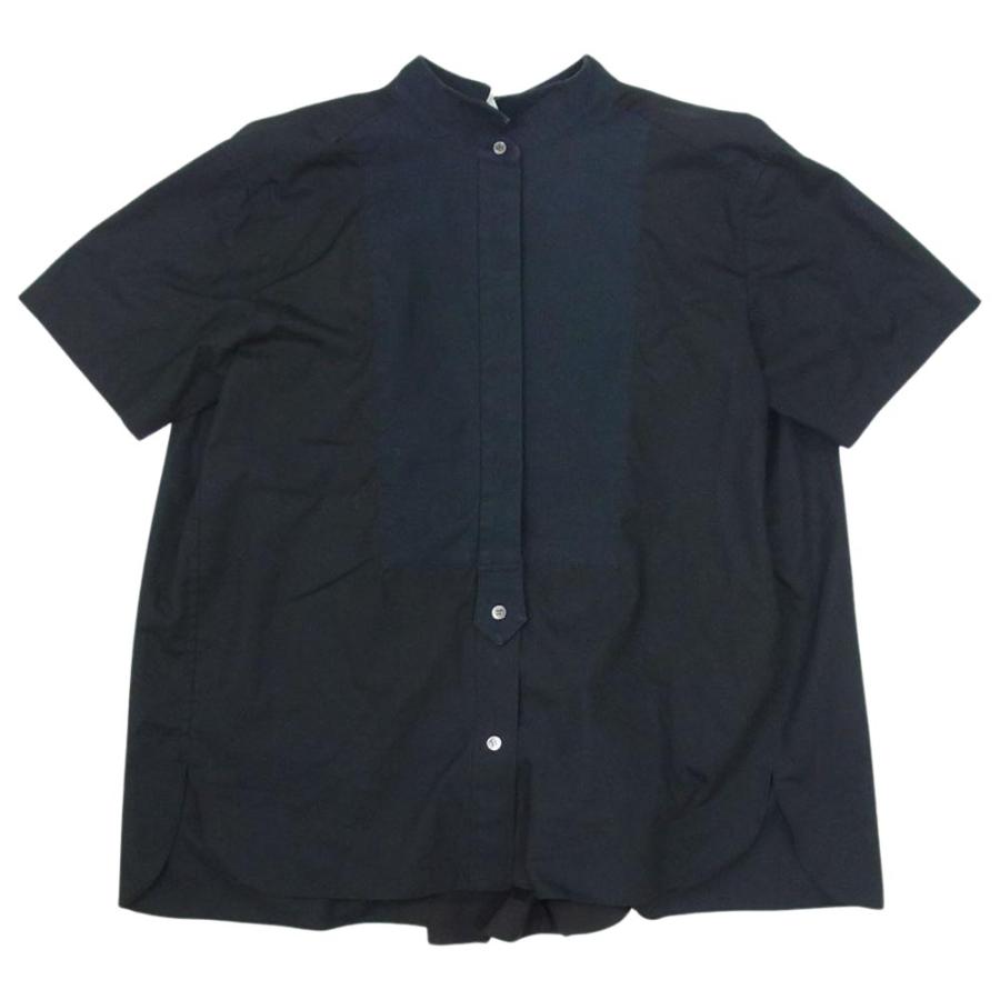Sacai サカイ 21SS 21-05410 コットン ポプリン スリーブ ボタン 半袖 