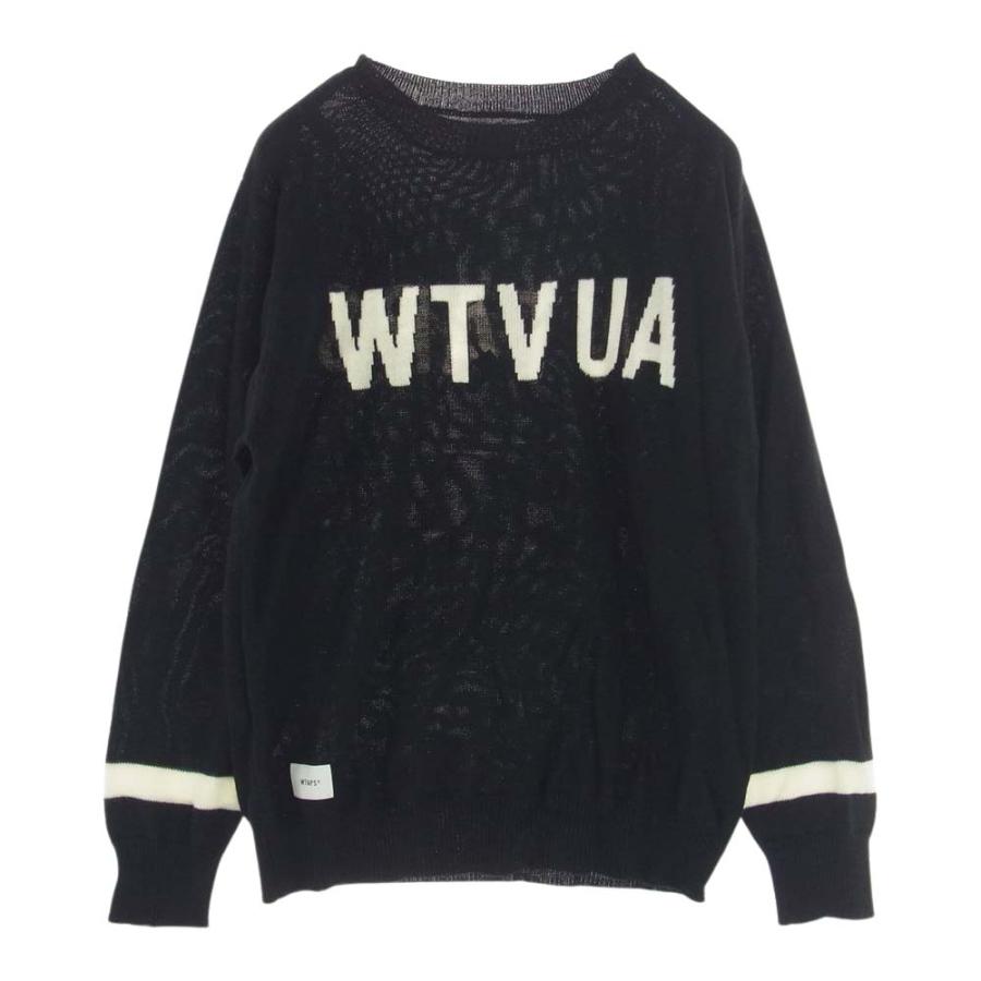 WTAPS ロゴ入り ニットセーター 黒