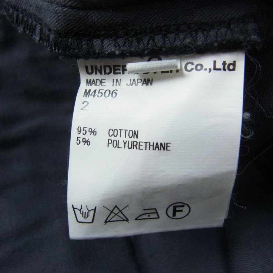 UNDERCOVER アンダーカバー 14SS M4506 切替 ストレッチ ダブル スラックス パンツ ブラック系 2【中古】｜brand-life｜04