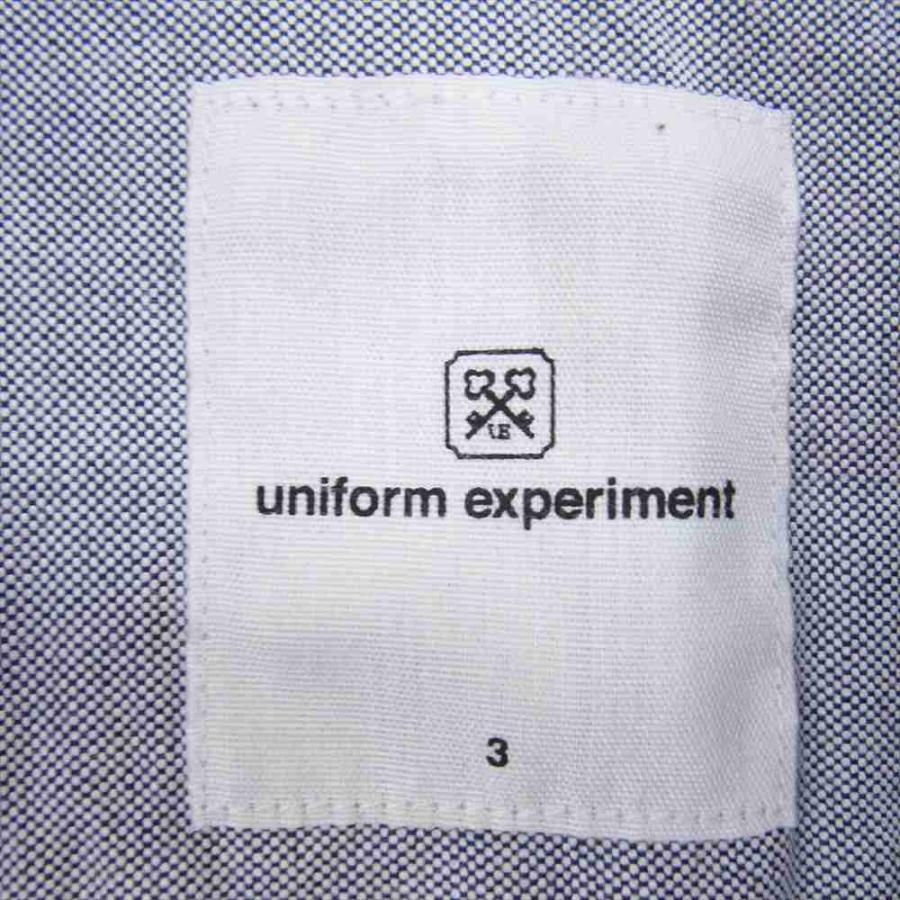 uniform experiment ユニフォームエクスペリメント UE-000011 ボタンダウン ロゴ刺繍 半袖 シャツ ブルー系 3【中古】｜brand-life｜04