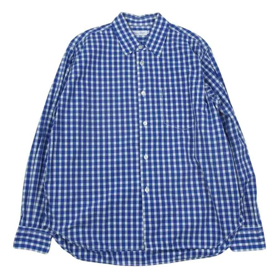 サンリミット Sans Limite ギンガムチェック 長袖 シャツ ブルー系 2 