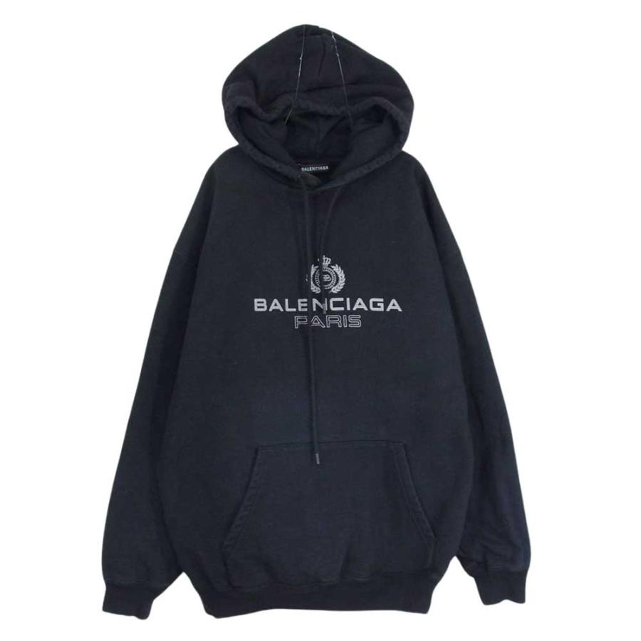 BALENCIAGA バレンシアガ 19AW 570811 TGV70 BB PARIS Hoodie ロゴ 