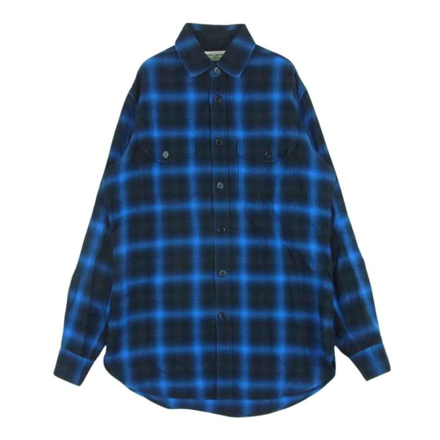 SAINT LAURENT サンローラン 16AW エディ期 オンブレ チェック ネル 