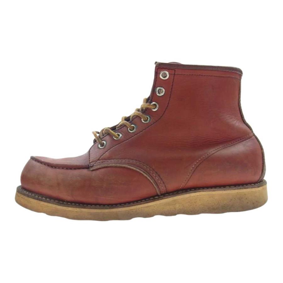 RED WING レッドウィング 8875 90s 四角犬タグ MOC TOE 6インチ モックトゥ ブーツ ブラウン系 US9E【中古】｜brand-life｜02