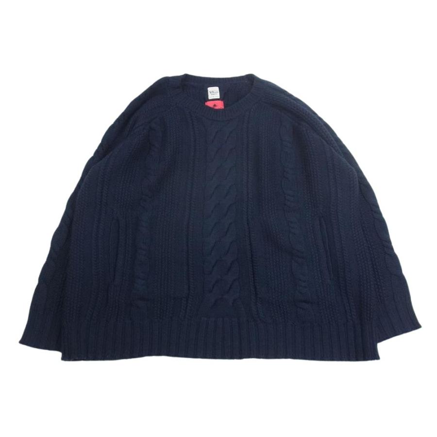 RHC ロンハーマン　ネイビー リブ編み ニットセーター　Mサイズ RHC ロンハーマン ネイビー リブ編み ニットセーター Mサイズ - メルカリ