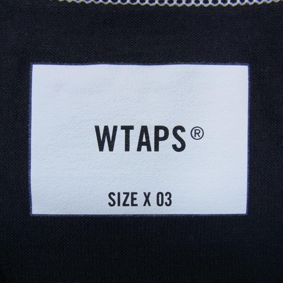 WTAPS ダブルタップス 21AW 212ATDT-CSM27 ACADEMY SS／COTTON アカデミー ロゴ プリント Tシャツ 半袖 ネイビー系 03【中古】｜brand-life｜04