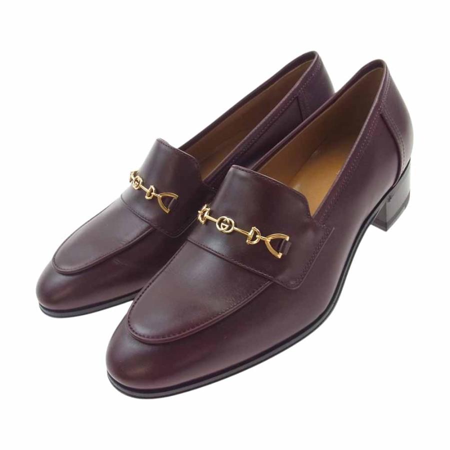 GUCCI グッチ 658268 ホースビット レザー ローファー エンジ系 35.5 
