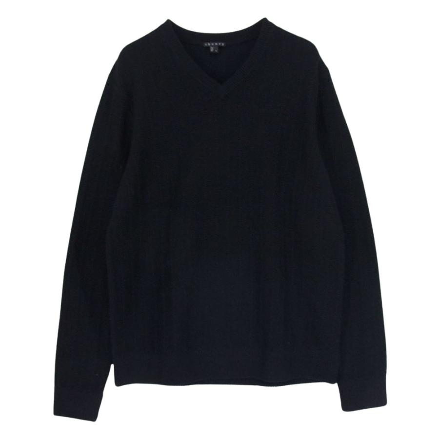 GAVIALガヴィル ロゴ ニットセーター ブラック/グリーン COMOLI 18SS