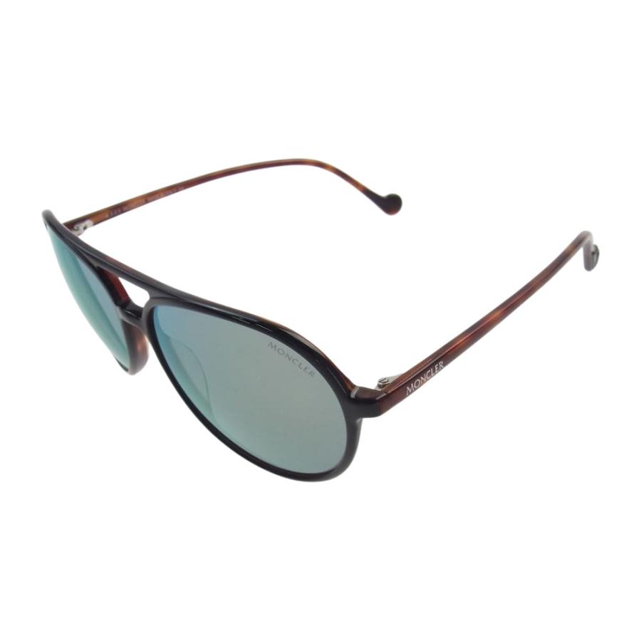 MONCLER モンクレール ML0151 ACETATE SUNGLASSES ティアドロップ サングラス アイウェア ブラック系【中古】｜brand-life｜02