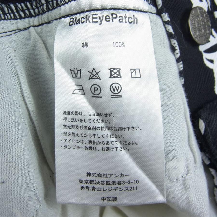 ブラックアイパッチ BLACK EYE PATCH 取扱注意総柄プリント デニム ジャケット ブラック系 S【中古】｜brand-life｜05