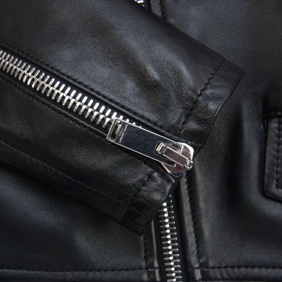 SAINT LAURENT サンローラン 484284 Y5YA2 L01 クラシック モーター サイクル レザー ライダース ジャケット 44【極上美品】【中古】｜brand-life｜08