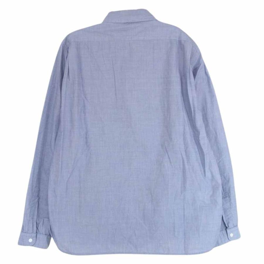 YAECA ヤエカ 14113 COMFORT SHIRT コンフォート スナップボタン 長袖 シャツ ブルー系 M【中古】｜brand-life｜02