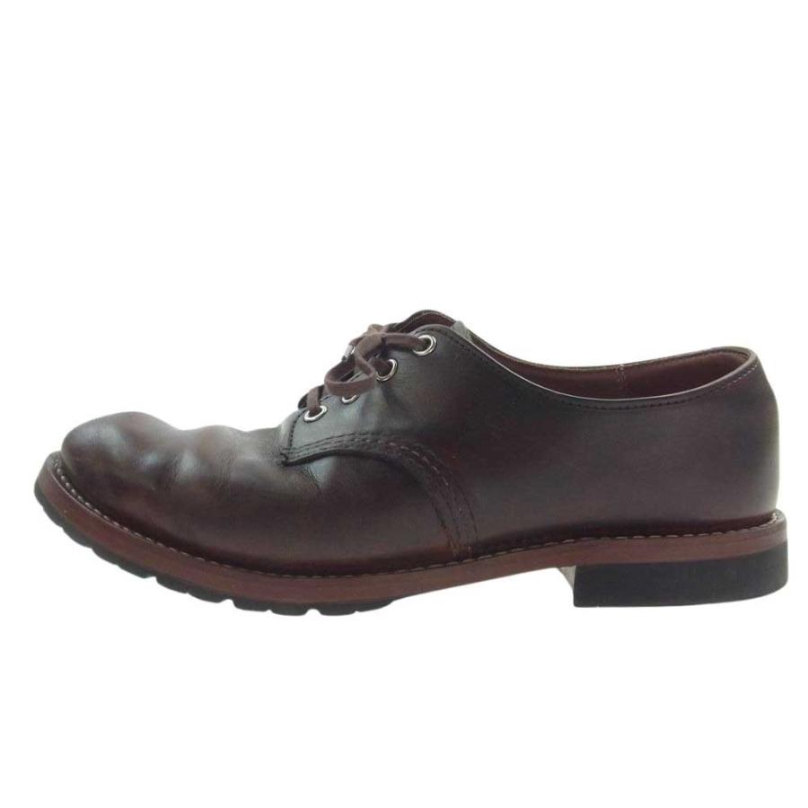 RED WING レッドウィング WORK OXFORD Round toe ワーク オックスフォード ラウンドトゥ シューズ ソールカスタム ブラウン系【中古】｜brand-life｜02