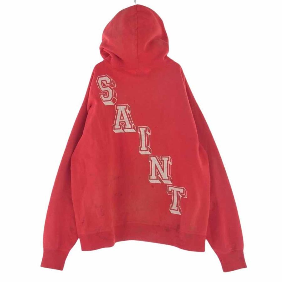 SAINT MICHAEL セントマイケル SM-S22-0000-042 SAINT Mxxxxxx ANGEL OF DEATH HOODIE エンジェル フーディ ダメージ加工【中古】｜brand-life｜02