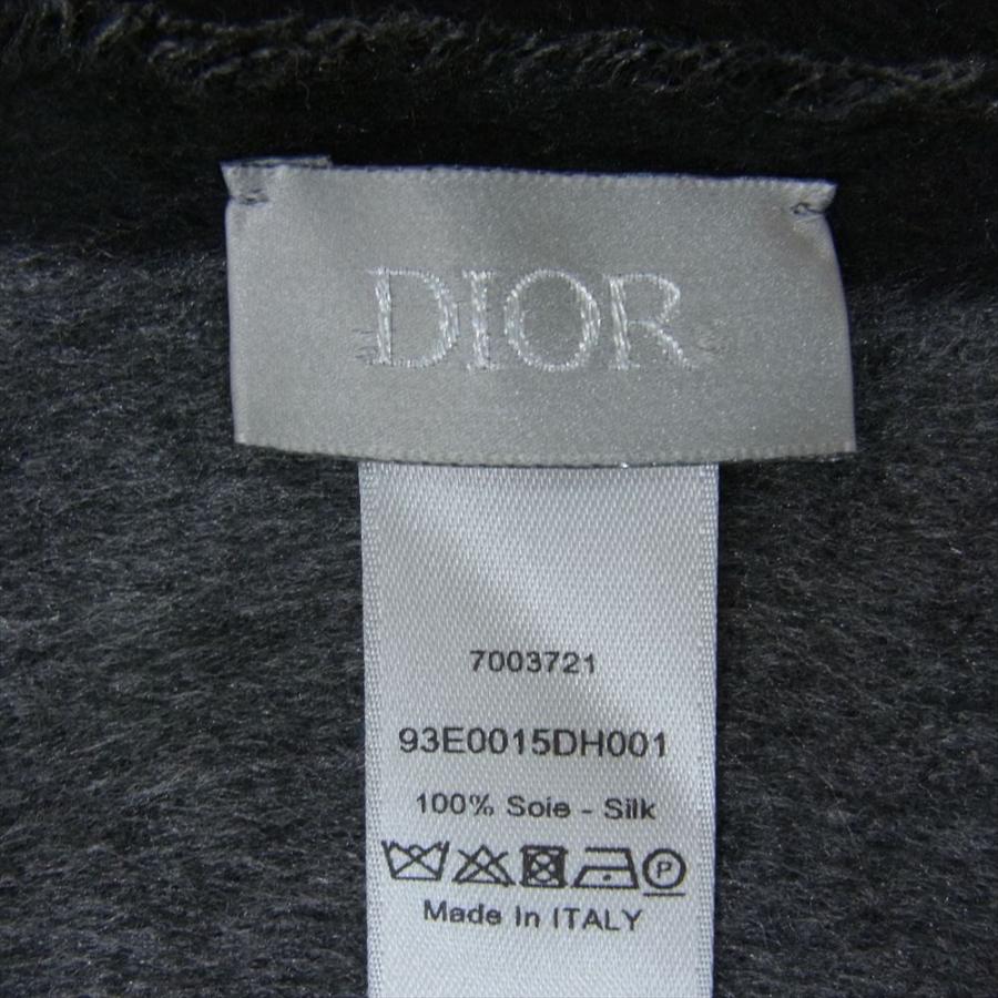 Dior ディオール 93E0015DH001 アイコンリバーシブル CD ロゴ シルク スカーフ ストール ブラック系【中古】｜brand-life｜03