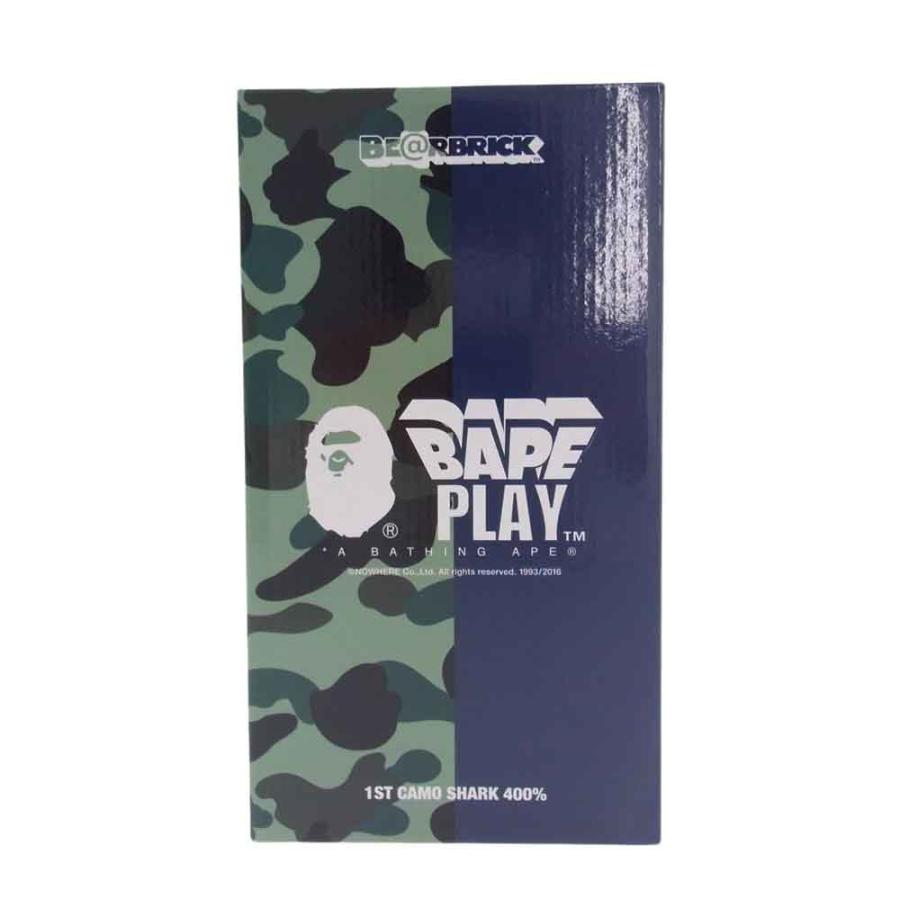 A BATHING APE アベイシングエイプ 1D23182905 1st CAMO SHARK BE@RBRICK 400％ カモシャーク ベアブリック メディコムトイ 【中古】｜brand-life｜08