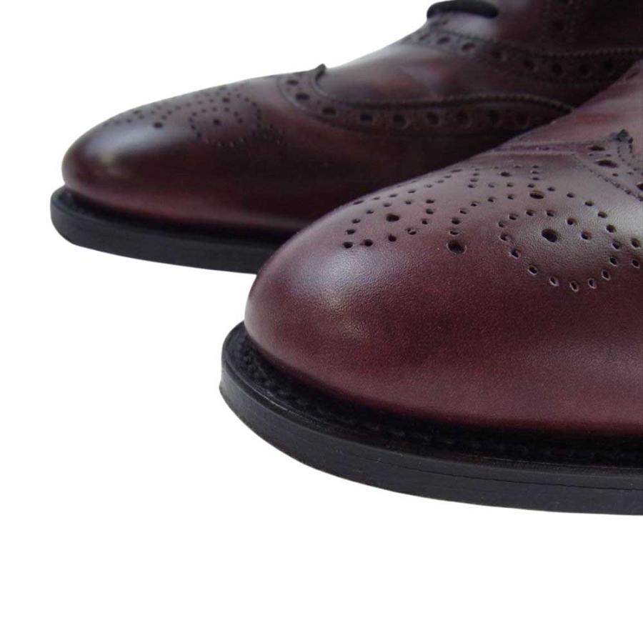 John Lobb ジョンロブ 8695 STOWEY ストーウェイ ウィングチップ レザー オックスフォード シューズ ワインレッド系 6E【中古】｜brand-life｜04