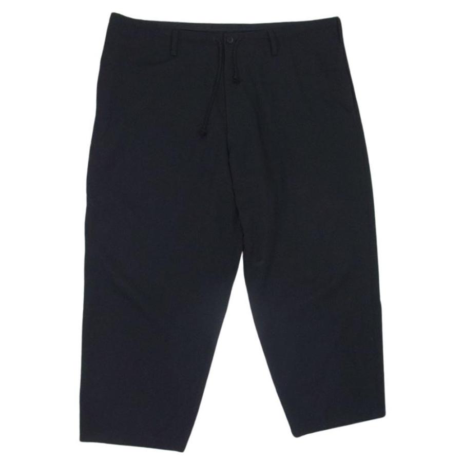 新品同様　ヨウジヤマモトプールオム　21ss　ウールギャバ　紐ワイドパンツ 新品同様ヨウジヤマモトプールオム21ssウールギャバ紐ワイドパンツ