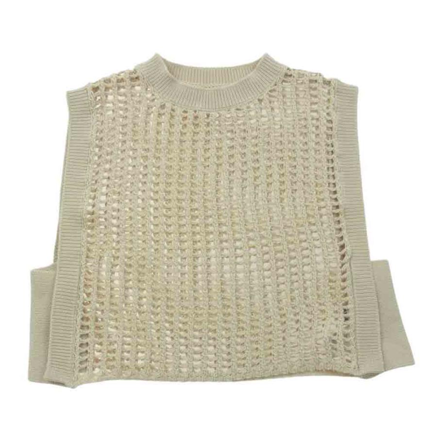 HYKE ハイク 24SS 11362 CROCHETED CROPPED SWEATER TOP メッシュ編み 
