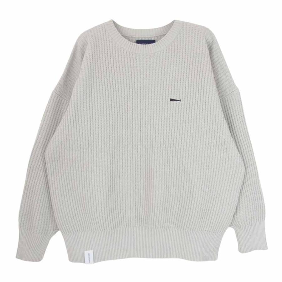 DESCENDANT ディセンダント 22AW GAUFRE WAFFLE KNIT CACHALOT 刺繍 