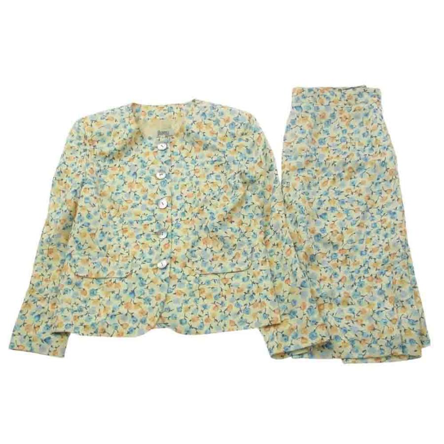 HERNO Herno ヘルノ フラワー総柄 花柄 シルク ノーカラージャケット 