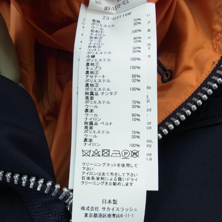 sacai Sacai サカイ 23AW 23-03116M Suiting x Nylon Twill sacai Sacai サカイ 23AW 23-03116M Suiting x Nylon Twill
