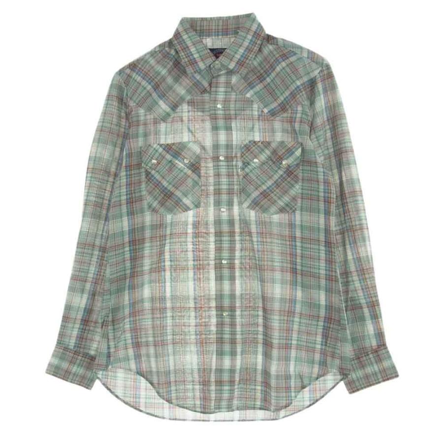 Levi's（リーバイス） チェック ウエスタンシャツ 白タブ ビックE